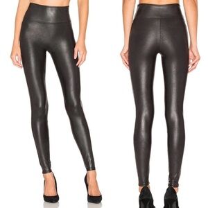 Spanx faux leather black leggings Small